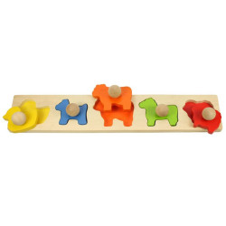 Puzzle encastrement en bois les animaux de la ferme