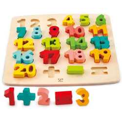 Puzzle grosses pièces en bois les premiers calculs