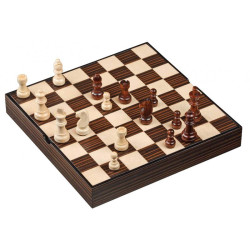 Jeu d'échecs magnétique en coffret - cases 34 mm