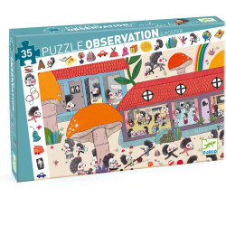 Puzzle d'observation L'école des hérissons 35 pièces