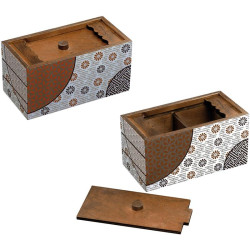 Boite à secrets Printemps - Casse-tête en bois -
