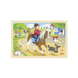 Puzzle en bois Poney 24 pièces