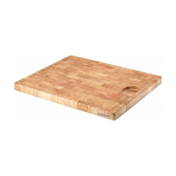 Planche en Hévéa bois de bout avec rigole et réservoir