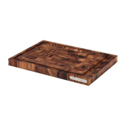 Planche à rigole bois de bout - Bois d'Acacia 36.5 cm x 25 cm