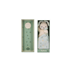 Doudou Lapin Carré Douceur Bouquet d'Agrumes