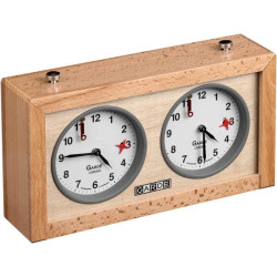 Pendule d'échecs mécanique boitier bois GARDE