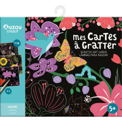 Mes cartes à gratter - Fleurs - 10 tableaux