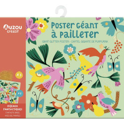 Poster Géant à Pailleter - Oiseaux Fantastiques