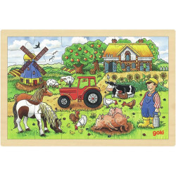 Puzzle en bois 24 pièces La Ferme Des Meuniers