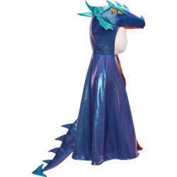 Cape de Dragon Bleu Irisé Great Pretenders 4-6 ans | Boissellerie.fr