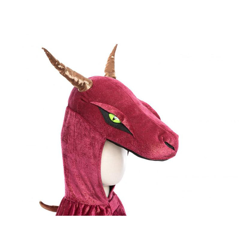 Déguisement Cape de Dragon Starry night rouge et cuivre - 4 à 6 ans