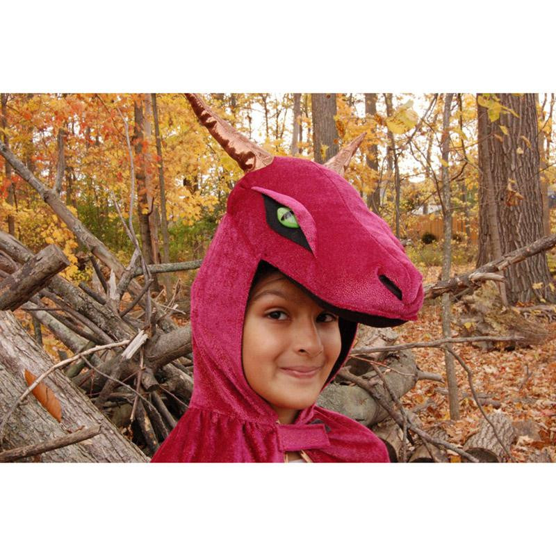 Déguisement Cape de Dragon Starry night rouge et cuivre - 4 à 6 ans