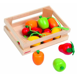Cagette de 12 fruits - jouet bois