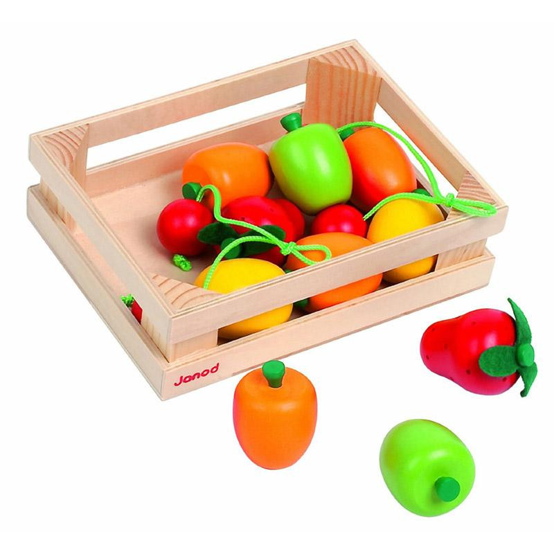 Cagette de 12 fruits - jouet bois