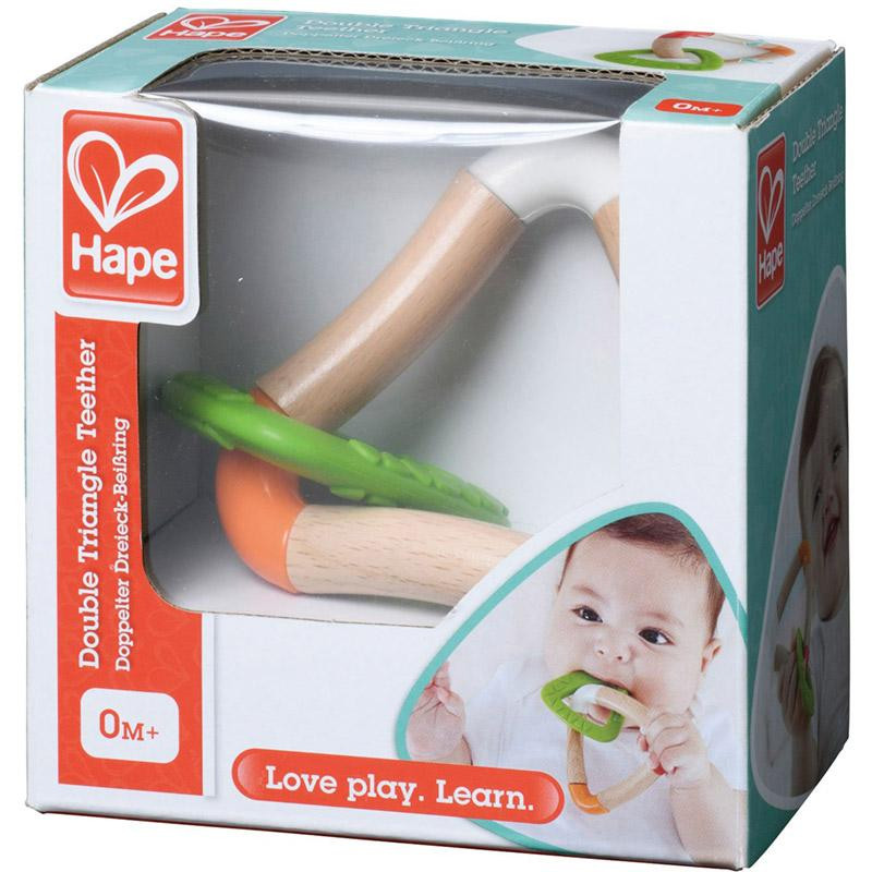 Hochet de dentition double triangle