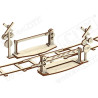 Maquette en bois - Puzzle 3D - Circuit de train avec passage à niveau