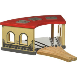 Gare de triage pour train en bois