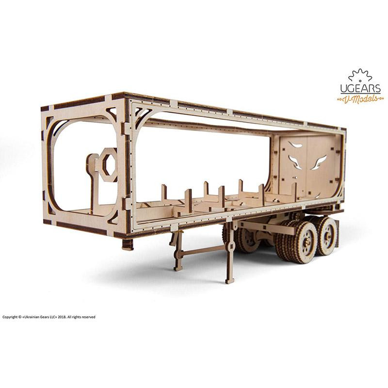 maquette en bois - puzzle 3D - Remorque pour Camion tracteur en bois