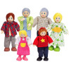 Poupées en bois pour maison de poupée - famille de 6