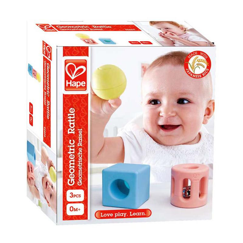 Hochets géométriques, lot de 3