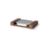 Planche à découper en bois de Noyer avec tiroir (bac gastro Inox)