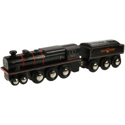 Locomotive noire et son tender
