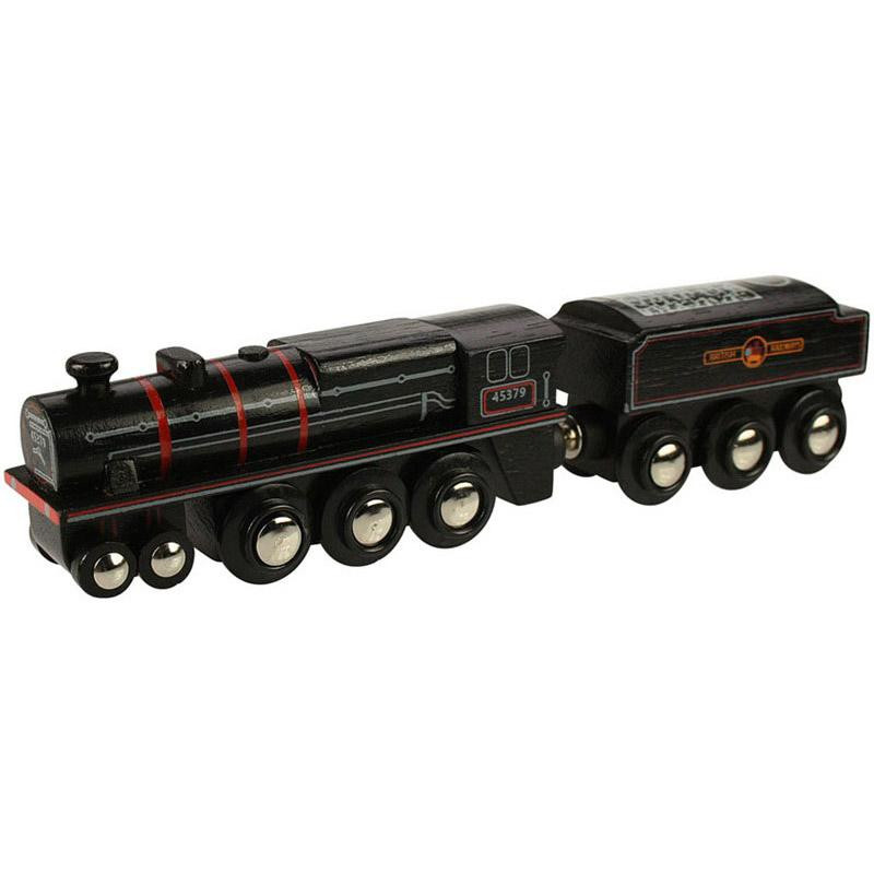 Locomotive noire et son tender