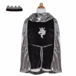 Déguisement de chevalier avec cape argentée
