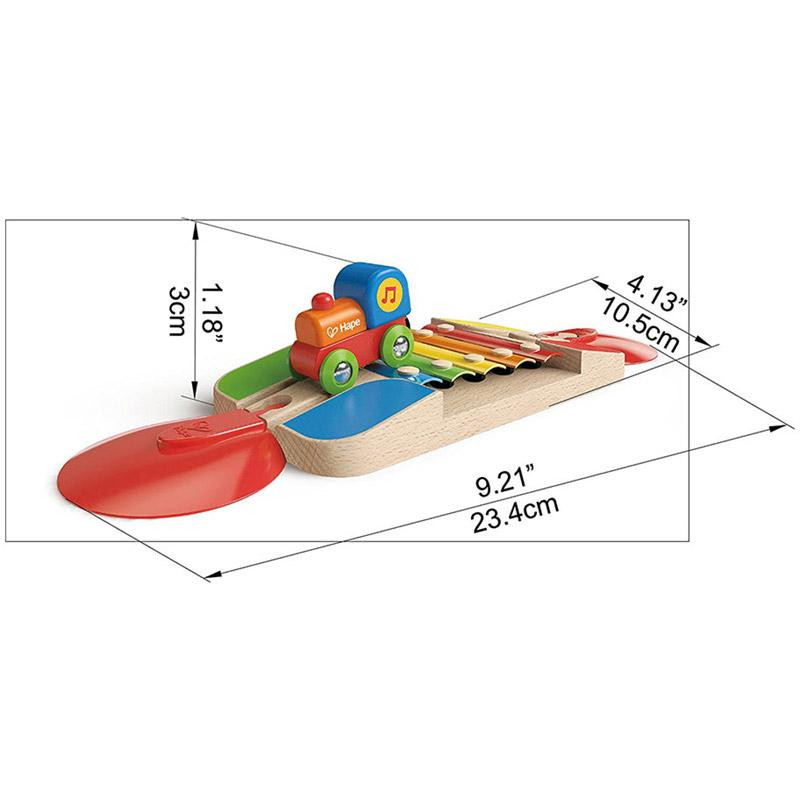 Rail musical pour circuit train en bois