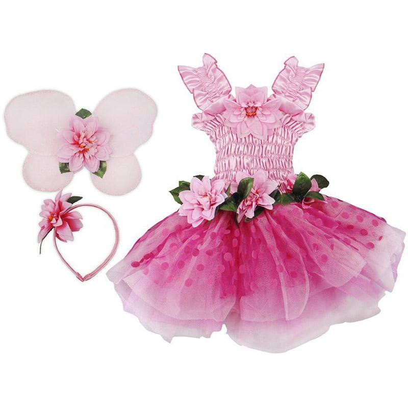 Déguisement fée fleurie rose - 2-4 ans