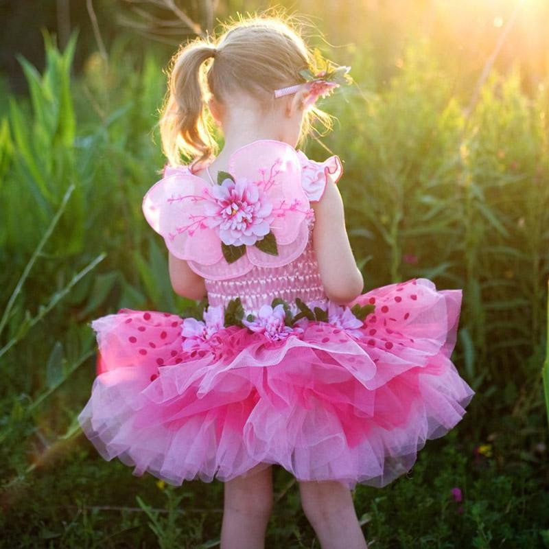 Déguisement fée fleurie rose - 2-4 ans