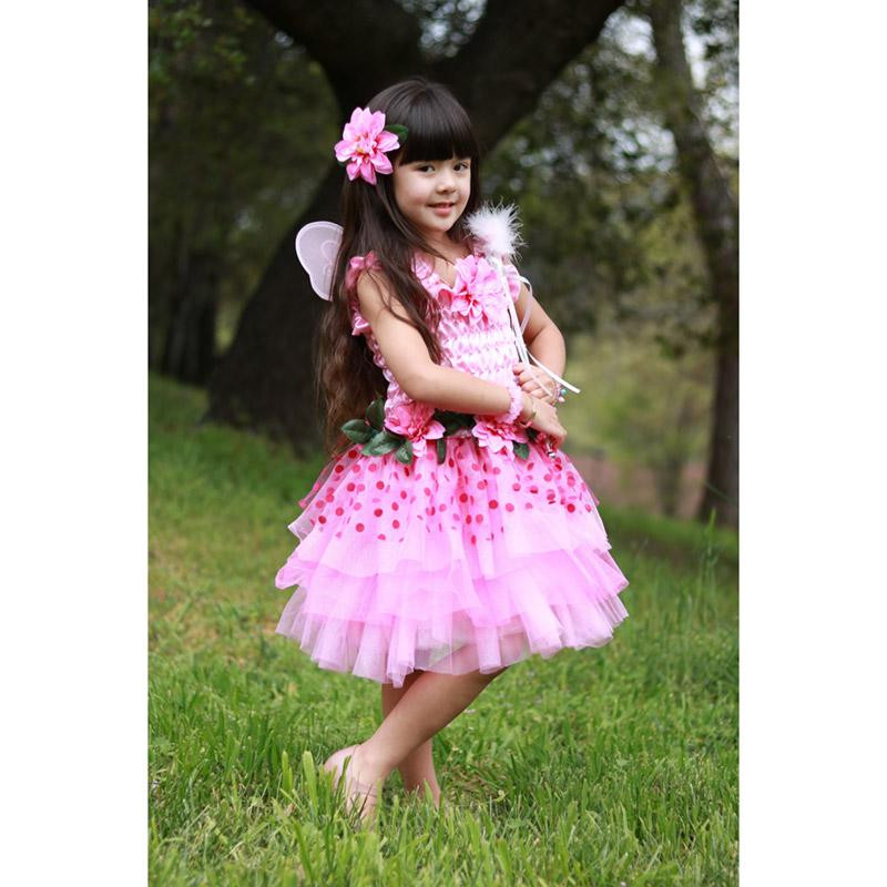 Déguisement fée fleurie rose - 2-4 ans