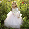 Déguisement robe de Princesse rose pâle et or