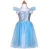 Déguisement robe de Princesse sequins chatoyants bleue