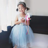 Déguisement robe de Princesse sequins chatoyants bleue