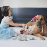 Déguisement robe de Princesse sequins chatoyants bleue