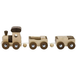 Train bois naturel 2 wagons