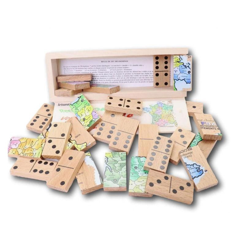 Dominos en bois - Puzzle carte de France
