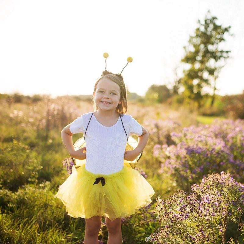 Déguisement Set Pailleté Abeille - Ailes, Jupe et Serre-tête