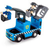 Voiture de police sonore pour jeu de train en bois