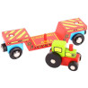 Wagon transport avec tracteur agricole