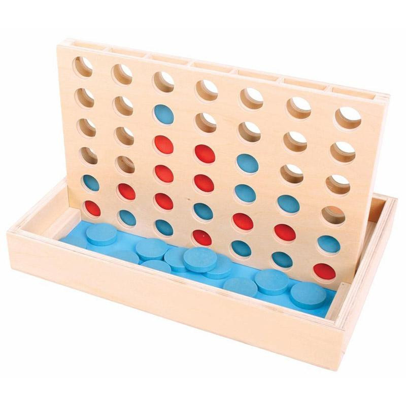 Jeu 4 dans une Rangée en Bois (Puissance 4) Bigjigs | Boissellerie.fr