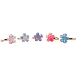 Bagues fleurs scintillantes x5 Great Pretenders
