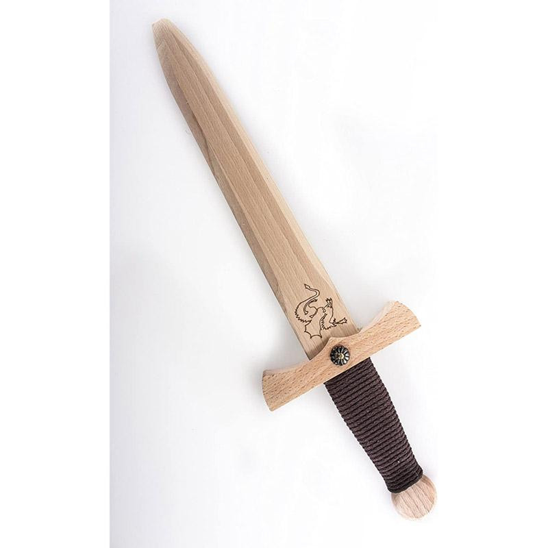 Dague en bois de 35 cm dans son fourreau en cuir