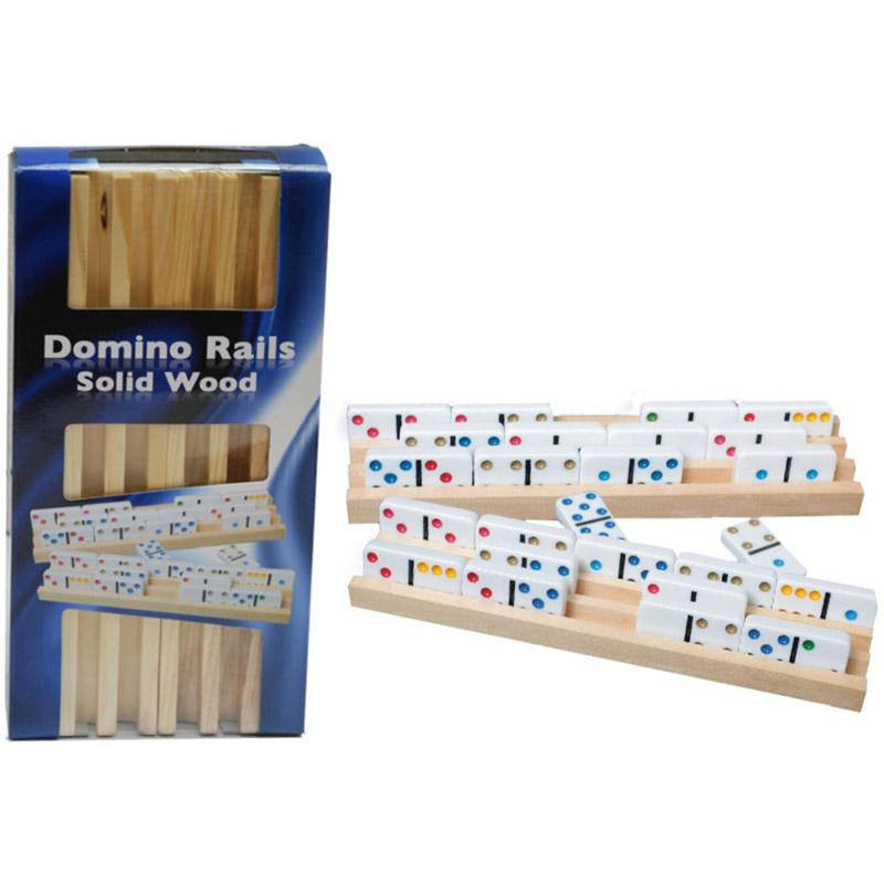 Set de 4 barres en bois pour ranger les dominos