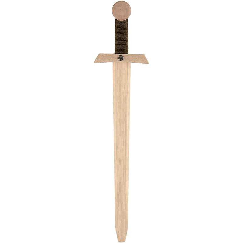 Epée Excalibur naturelle 66 cm en bois jouet Vah