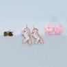 Boucles d'oreilles licornes cœurs boules brillantes x3 Great Pretenders