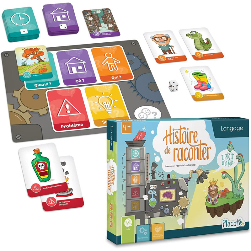 Histoire de raconter jeu pour apprendre Placote