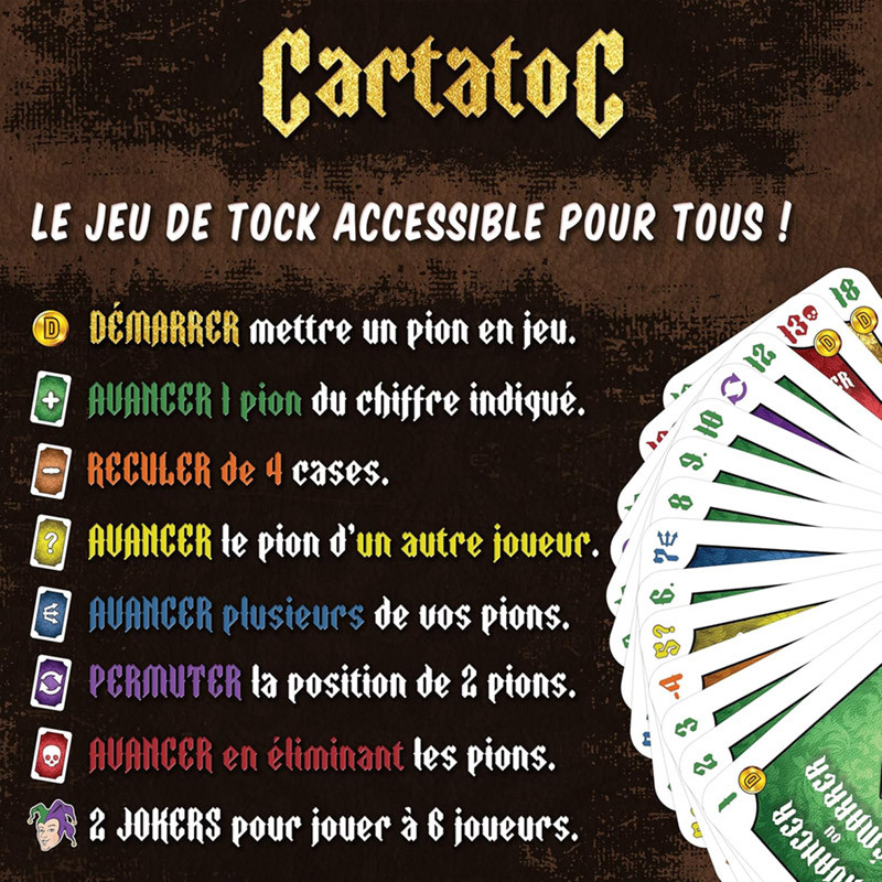 Cartatoc - jeu de cartes pour jeu de tock