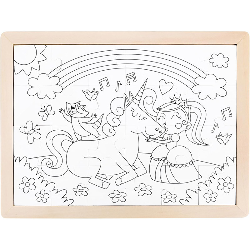 Puzzle 24 pièces Licorne 2 jeux en 1 Hape